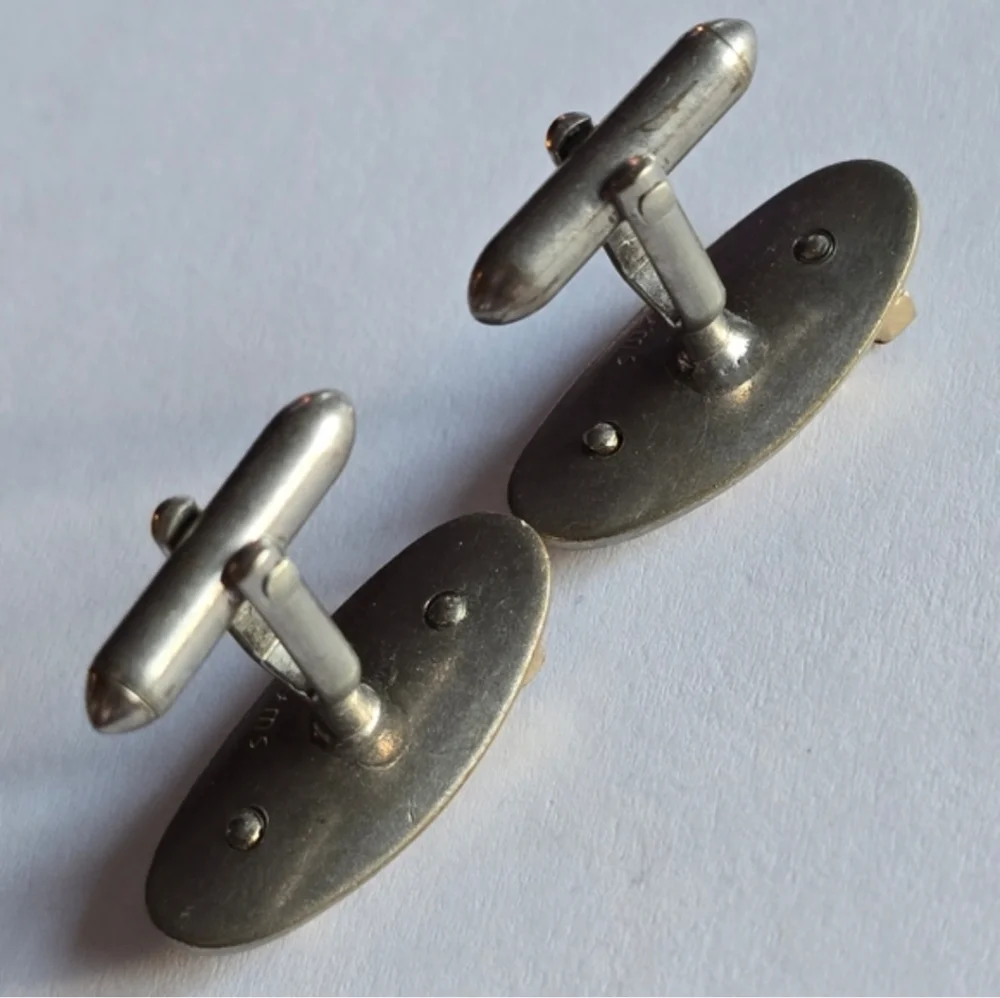 Vintage Pete cuff links name jewelry Peter gold silver tone cufflinks